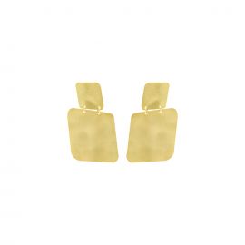 Gold squares earrings - 
