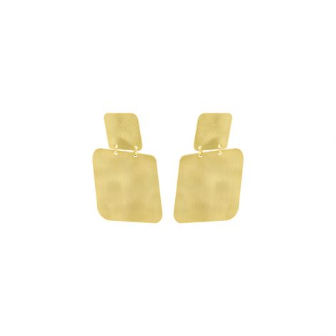 Gold squares earrings