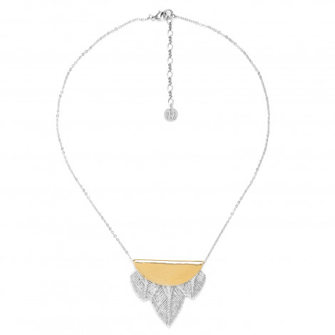 collier 3 plumes Silver feather