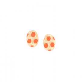 petites boucles d'oreilles mandarine Cannage - Nature Bijoux
