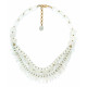 rock crystal 3 row necklace Ombre et lumiere - Nature Bijoux