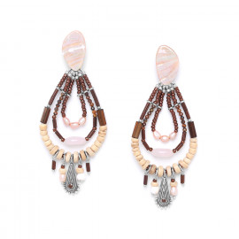 three loop earrings with dangles Terre douce - Nature Bijoux