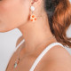 petites boucles d'oreilles mandarine top nacre Cannage - Nature Bijoux