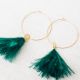 Hoop earrings Sweet emerald - 