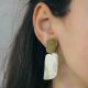 Rectangulo Corto golden earrings - RAS
