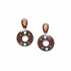 clip earrings coconut and shell Maracaibo - Nature Bijoux