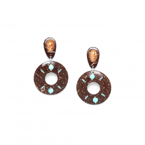 clip earrings coconut and shell Maracaibo