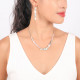 boucles d'oreilles perle de culture amazonite et quartz rose Rock & pearl - Nature Bijoux