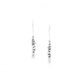 longues boucles d'oreilles Silver beads - Ori Tao
