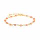 CONFETTIS bracelet chaine fermoir mousqueton tangerine Confettis - Olivolga Bijoux