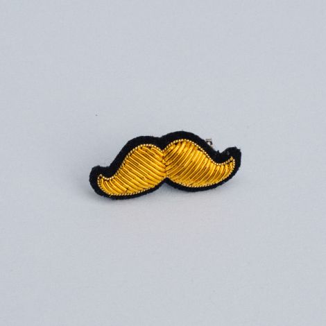 Broche moustache dorée (boite S)