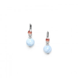 small earrings chalcedony bead Les calanques - Nature Bijoux