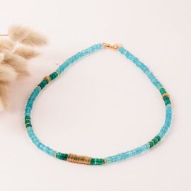 Heishi natural stone necklace - FLORA - L'atelier des Dames