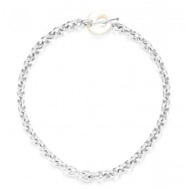 mother of pearl & forcat necklace "Unchain" - Ori Tao