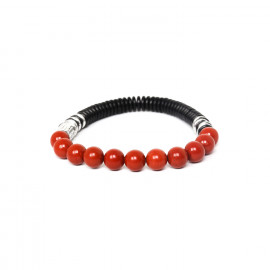 red jasper stretch bracelet "Iroquois" - Nature Bijoux
