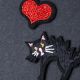 Iron-on patch heart and cat - Macon & Lesquoy