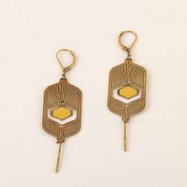TOHU BOHU mustard earrings - Amélie Blaise