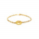 CORAZON flat pearl yellow stretch bracelet "Les complices" - Franck Herval