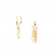 MALICE assymetric french hook earrings white "Les inseparables" - Franck Herval