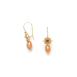 STELLA north star & pearl copper earrings "Les inseparables" - 