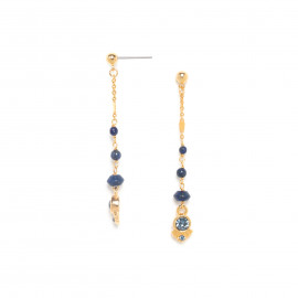 ISA long post earring blue earrings "Les inseparables" - Franck Herval