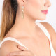 BOHO 2 rows french hook earring peach "Les radieuses" - Franck Herval