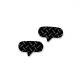 gold + silver kisses iron-on patches - 