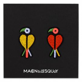 Mini parakeet iron-on patches - Macon & Lesquoy