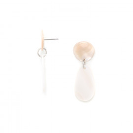 mother of pearl & bone earrings "Drops" - Nature Bijoux