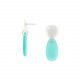 mother of pearl & reclycled glass earrings "Drops" - Nature Bijoux