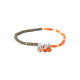 fire agate & hematite stretch bracelet "Vice versa" - Nature Bijoux