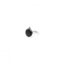 round black lip ring "Lombok" - 