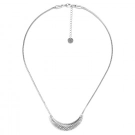 small plastron necklace "Mamba noir" - 