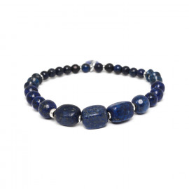 bracelet extensible lapis lazuli "Abyss" - Nature Bijoux