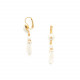 round top long earrings "Ivory" - Nature Bijoux