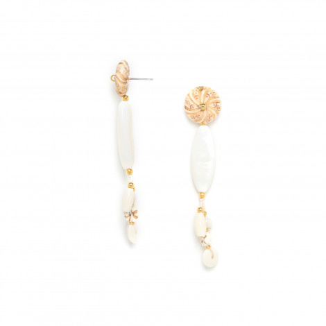 golden top earrings "Ivory"