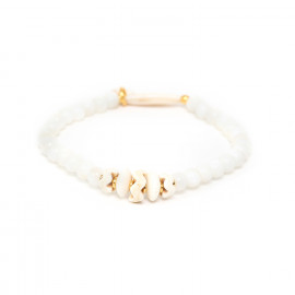 simple stretch bracelet "Ivory" - 