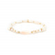 bracelet extensible perles ovales "Ivory" - Nature Bijoux
