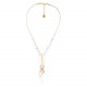 lateral beads long necklace "Ivory" - Nature Bijoux