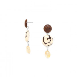 round bead earrings "Wildlife" - Nature Bijoux