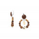 beaded ring earrings "Wildlife" - Nature Bijoux