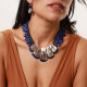 lapis lazuli 3 row big necklace "Abyss" - Nature Bijoux