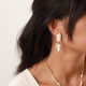 large mother of pearl top earrings "Ivory" - Nature Bijoux