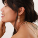 round top long earrings "Ivory" - Nature Bijoux