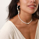 creole earrings "Ivory" - Nature Bijoux
