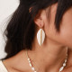 oval earrings "Ivory" - Nature Bijoux
