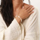 oval bead stretch bracelet "Ivory" - Nature Bijoux