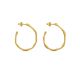CLARA golden M hoop earrings - Joidart