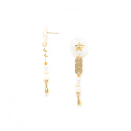 graduated mother of pearl post earrings "Olympe" - 