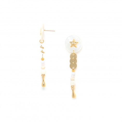 graduated mother of pearl post earrings "Olympe"